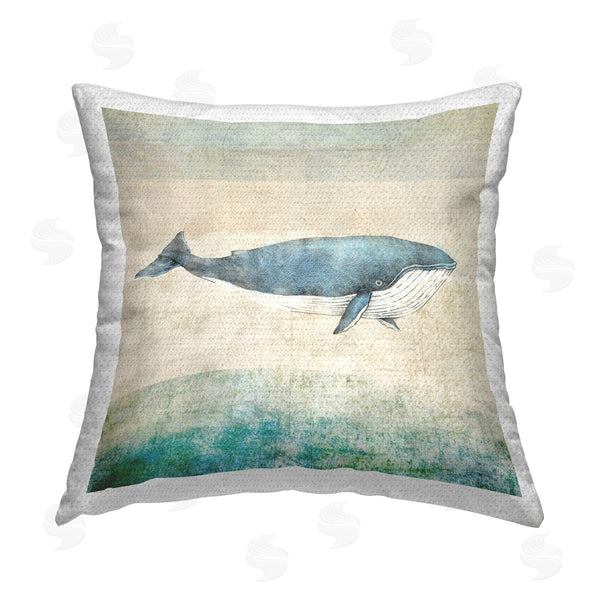 Stupell Industries JG Studios | Rustic Maritime Whale Printed Throw Pillow