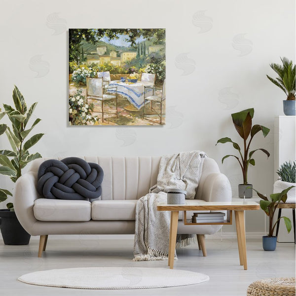 Stupell Industries JG Studios | Tuscan Terrace Vineyard French Picnic Courtyard Villa Scenery Wall Art