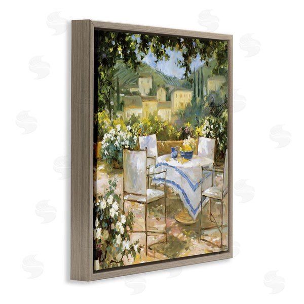 Stupell Industries JG Studios | Tuscan Terrace Vineyard French Picnic Courtyard Villa Scenery Wall Art