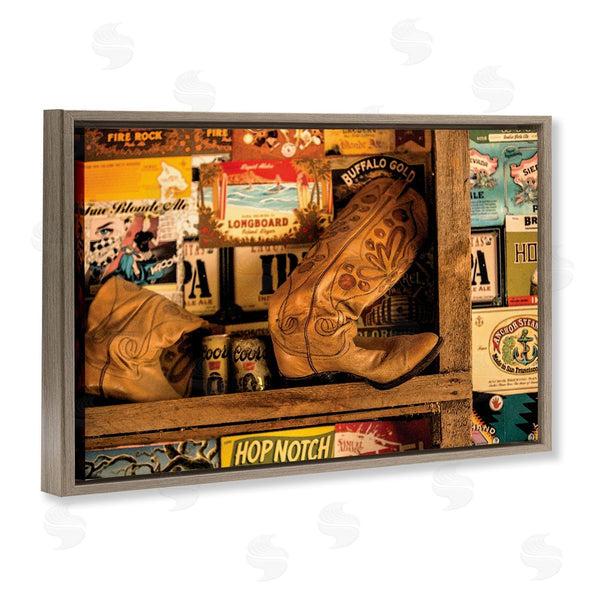 Stupell Industries JG Studios | Western Boots On Shelf