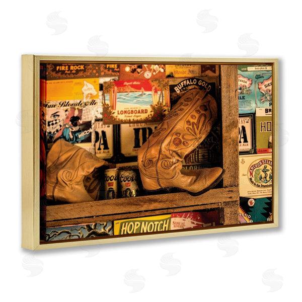 Stupell Industries JG Studios | Western Boots On Shelf