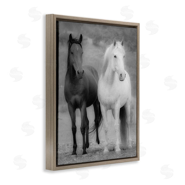Stupell Industries JG Studios | White & Black Horses Wall Art