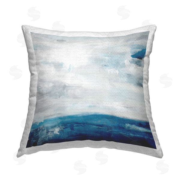 Stupell Industries Jill Martin | Abstract Ocean Tides Landscape Printed Throw Pillow