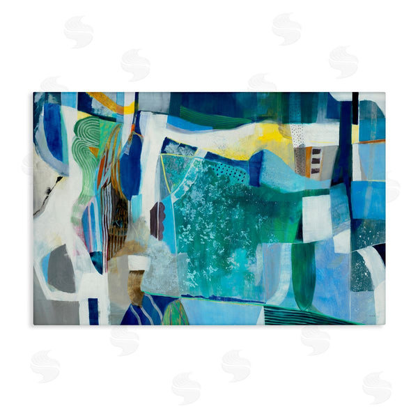 stupell industries Jill Martin | Blue Tone Eclectic Abstract