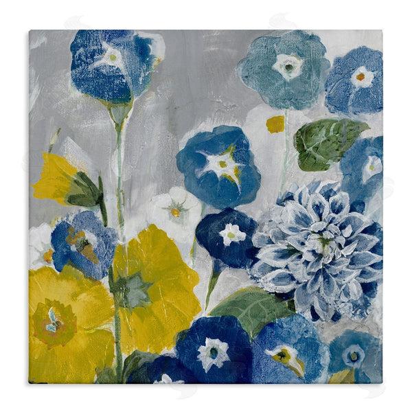 stupell industries Jill Martin | Blue & Yellow Abstract Poppies