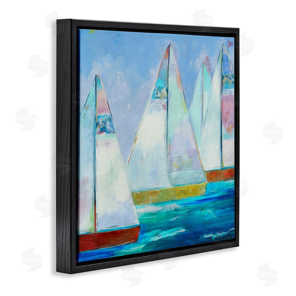 Stupell Industries Jill Martin | Bold Sailing Boats Drifting Ocean Water Waves Wall Art