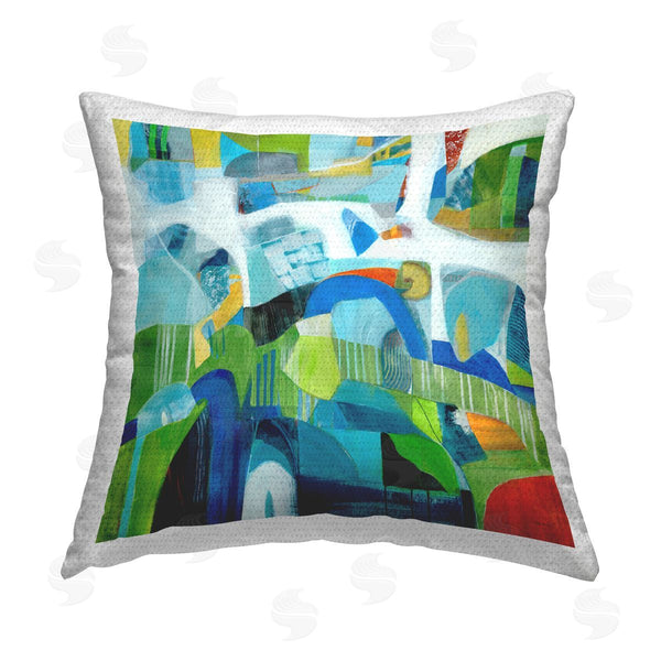 Stupell Industries Jill Martin | Restless Bright Shapes Printed Throw Pillow