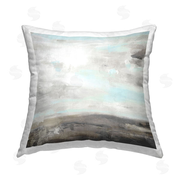 stupell industries Jill Martin | Rustic Abstract Landscape Printed Throw Pillow
