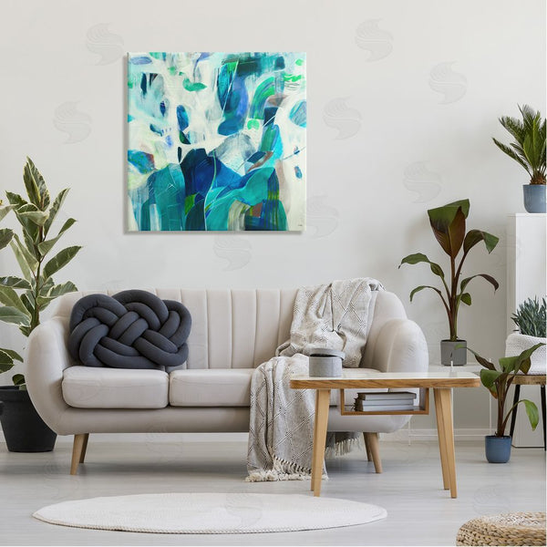 Stupell Industries Jill Martin | Wavy Blue Abstract Forms Wall Art