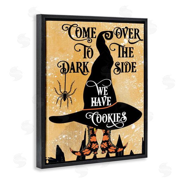 Stupell Industries Jill Meyer | Dark Side Has Cookies Festive Halloween Witch Hat Wall Art
