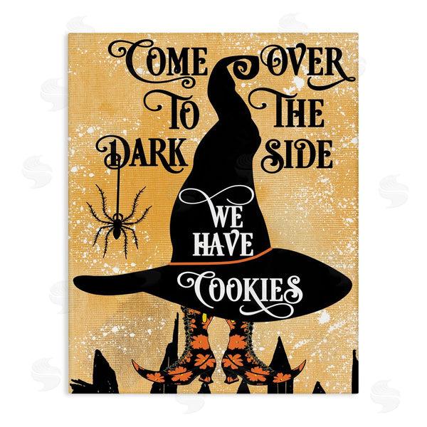 stupell industries Jill Meyer | Dark Side Has Cookies Festive Halloween Witch Hat Wall Art