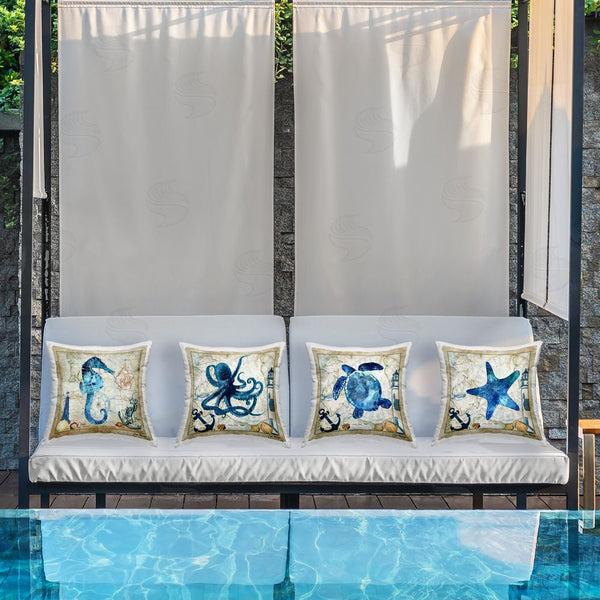 Stupell Industries Jill Meyer | Nautical Creatures On Map Printed Throw Pillow Set