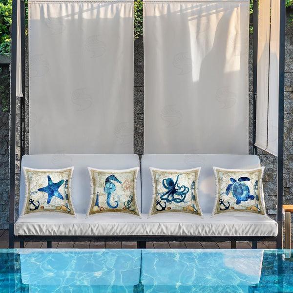 Stupell Industries Jill Meyer | Sea Life Maritime Motif Printed Throw Pillow Set