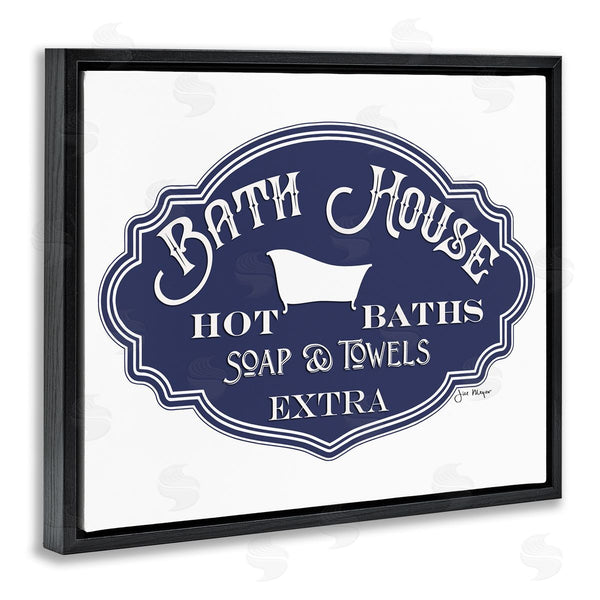 Stupell Industries Jill Meyer | Vintage Bath House Sign Blue