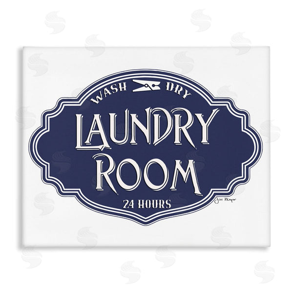 stupell industries Jill Meyer | Vintage Laundry Room Sign Blue