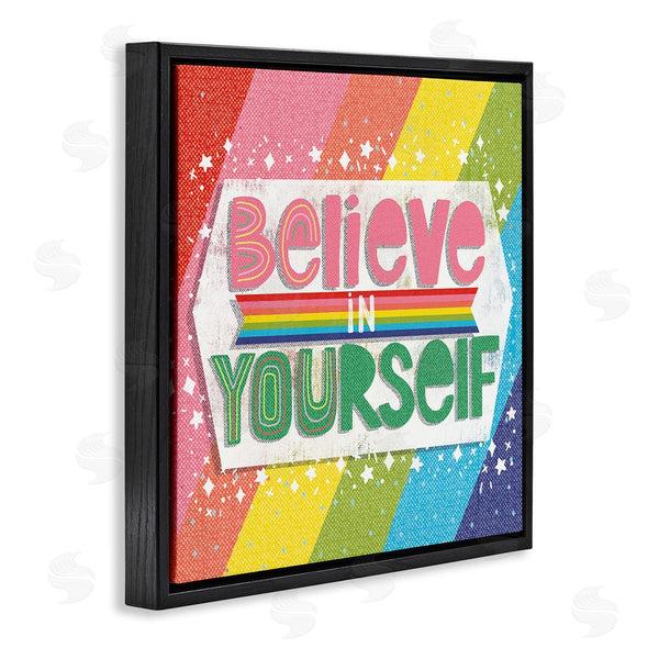 Stupell Industries Jilly Jack Designs | Believe In Yourself Rainbow