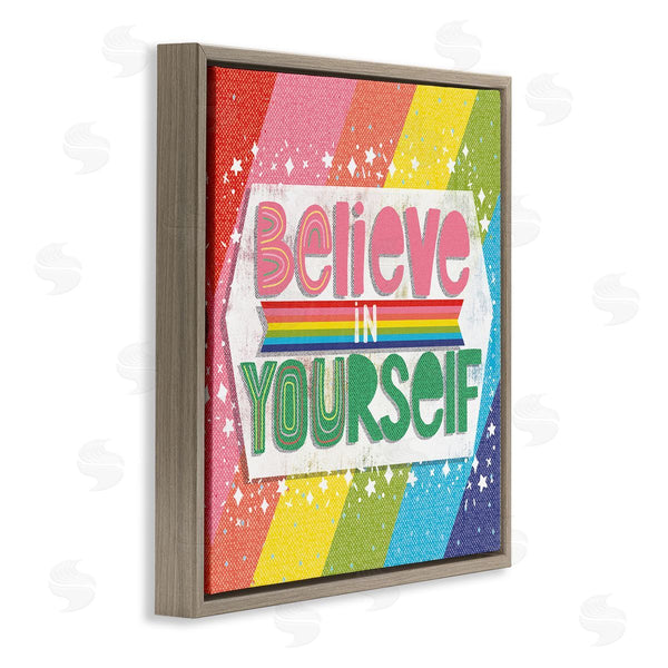Stupell Industries Jilly Jack Designs | Believe In Yourself Rainbow