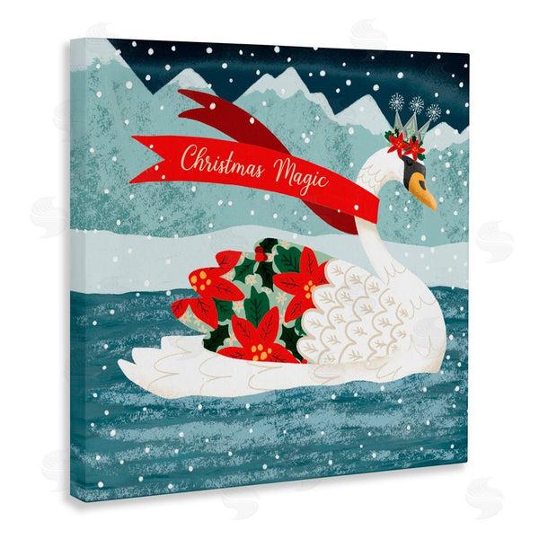 Stupell Industries Jilly Jack Designs | Christmas Magic Enchanted Swan