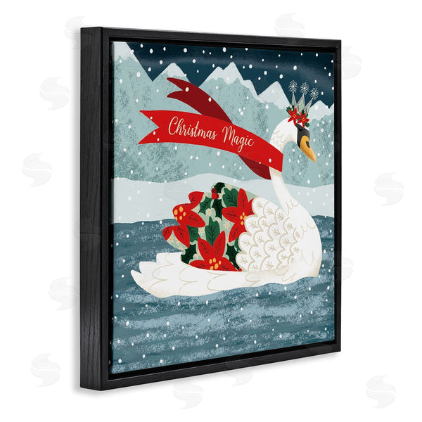 Stupell Industries Jilly Jack Designs | Christmas Magic Enchanted Swan
