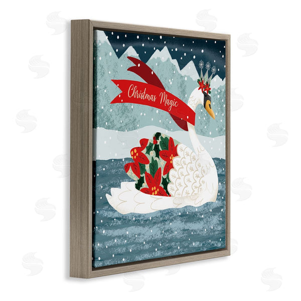 Stupell Industries Jilly Jack Designs | Christmas Magic Enchanted Swan
