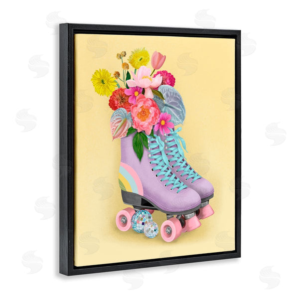 Stupell Industries Jilly Jack Designs | Disco Roller Skate Flowers