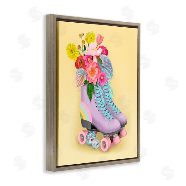 Stupell Industries Jilly Jack Designs | Disco Roller Skate Flowers