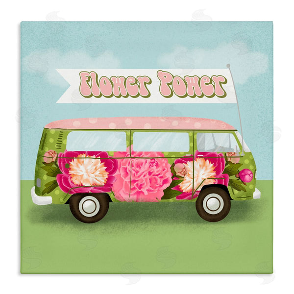 stupell industries Jilly Jack Designs | Flower Power Peony Bus