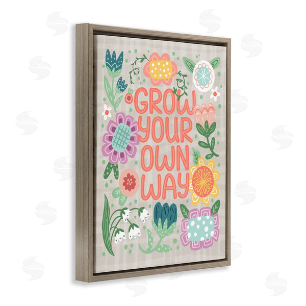 Stupell Industries Jilly Jack Designs | Grow Own Way Spring Plaid