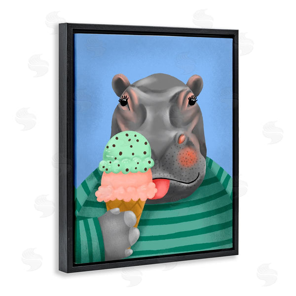 Stupell Industries Jilly Jack Designs | Hippo And Ice Cream Cone