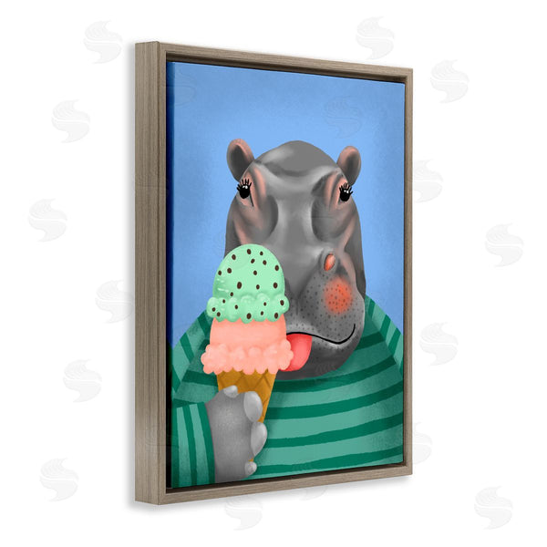 Stupell Industries Jilly Jack Designs | Hippo And Ice Cream Cone