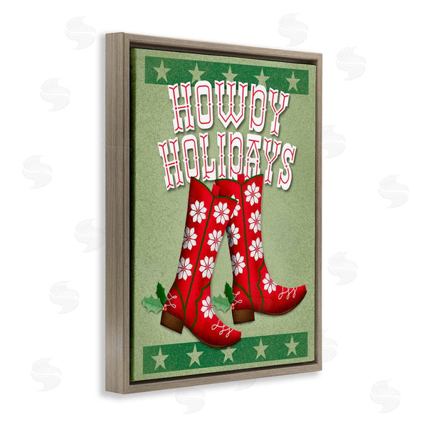 Stupell Industries Jilly Jack Designs | Howdy Holidays Cowboy Boots