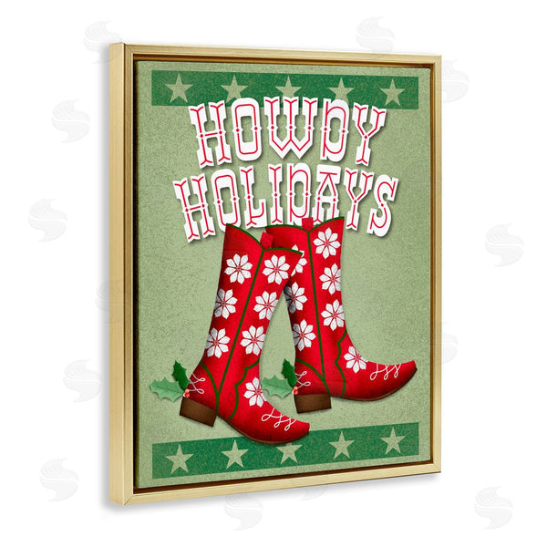 Stupell Industries Jilly Jack Designs | Howdy Holidays Cowboy Boots