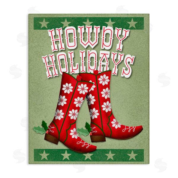 stupell industries Jilly Jack Designs | Howdy Holidays Cowboy Boots