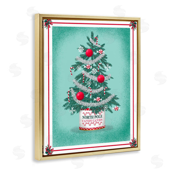 Stupell Industries Jilly Jack Designs | North Pole Candy Cane Tree