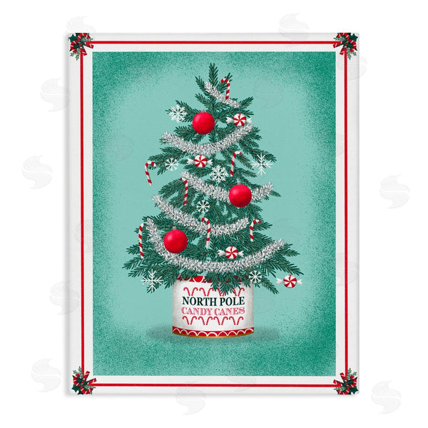 stupell industries Jilly Jack Designs | North Pole Candy Cane Tree