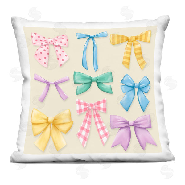 stupell industries Jilly Jack Designs | Pretty Bows Differing Patterns Printed Throw Pillow