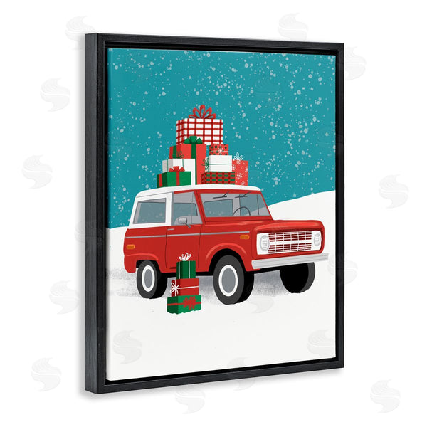 Stupell Industries Jilly Jack Designs | Red SUV Christmas Time