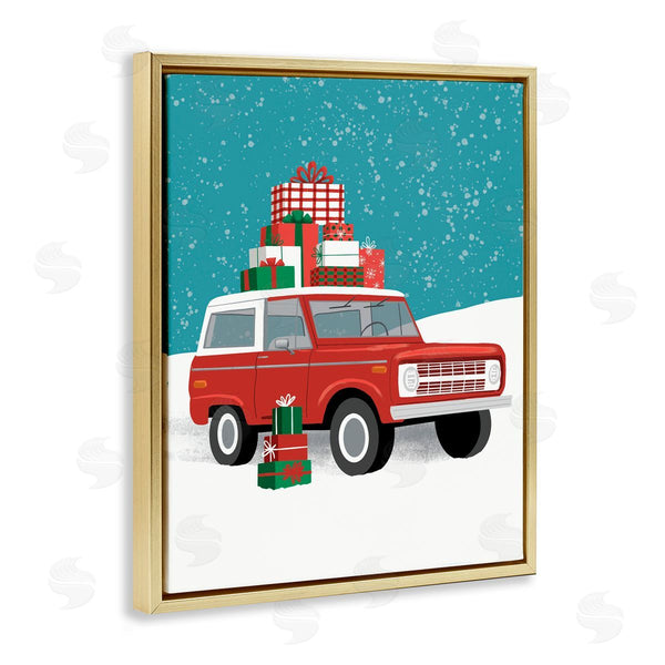 Stupell Industries Jilly Jack Designs | Red SUV Christmas Time