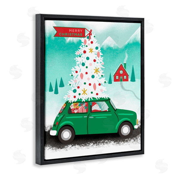 Stupell Industries Jilly Jack Designs | Santa Driving Christmas Car