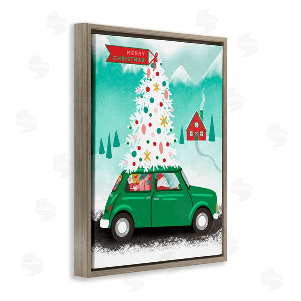 Stupell Industries Jilly Jack Designs | Santa Driving Christmas Car
