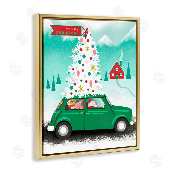 Stupell Industries Jilly Jack Designs | Santa Driving Christmas Car