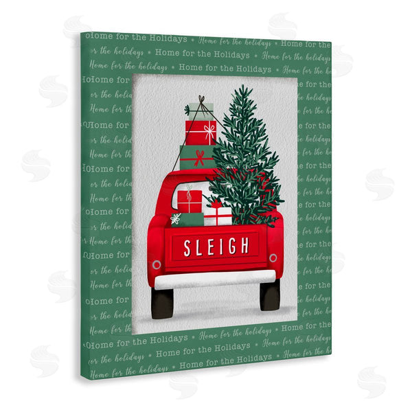 Stupell Industries Jilly Jack Designs | Sleigh Truck With Christmas Phrases