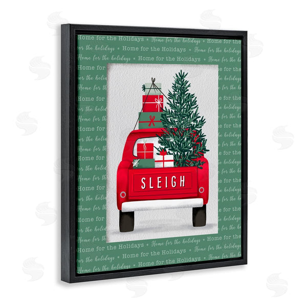 Stupell Industries Jilly Jack Designs | Sleigh Truck With Christmas Phrases