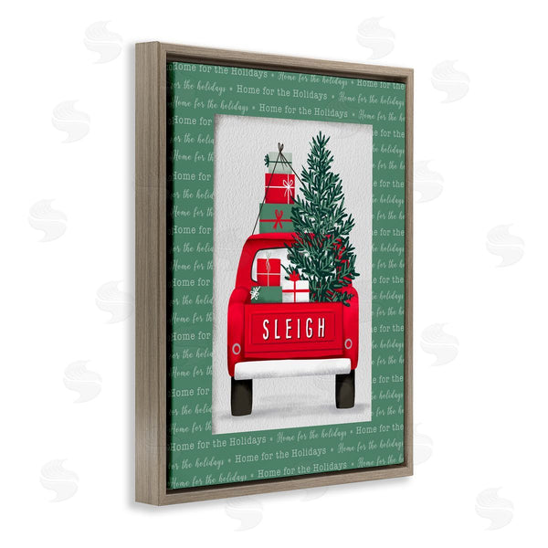 Stupell Industries Jilly Jack Designs | Sleigh Truck With Christmas Phrases