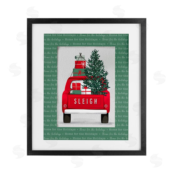 stupell industries Jilly Jack Designs | Sleigh Truck with Christmas Phrases