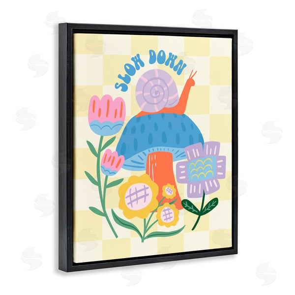 Stupell Industries Jilly Jack Designs | Slow Down Snail & Mushroom