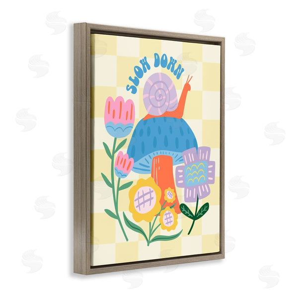 Stupell Industries Jilly Jack Designs | Slow Down Snail & Mushroom