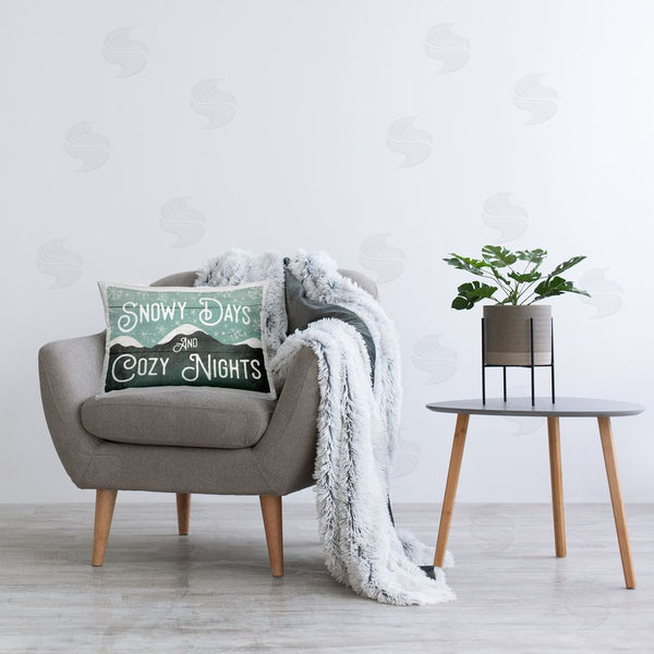 Stupell Industries Jilly Jack Designs | Snowy Days And Cozy Nights Printed Throw Pillow