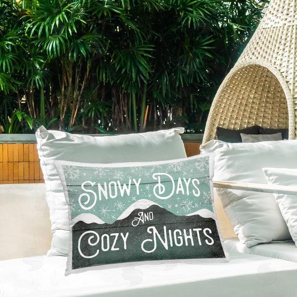 Stupell Industries Jilly Jack Designs | Snowy Days And Cozy Nights Printed Throw Pillow