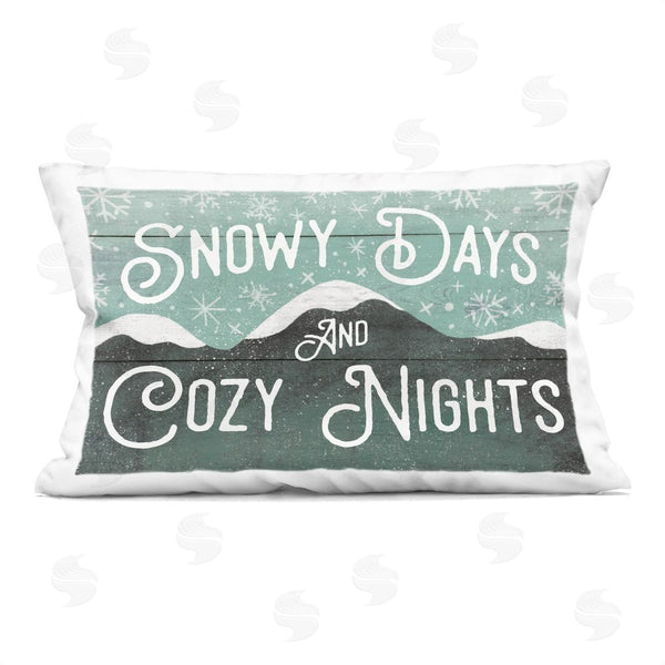 stupell industries Jilly Jack Designs | Snowy Days And Cozy Nights Printed Throw Pillow